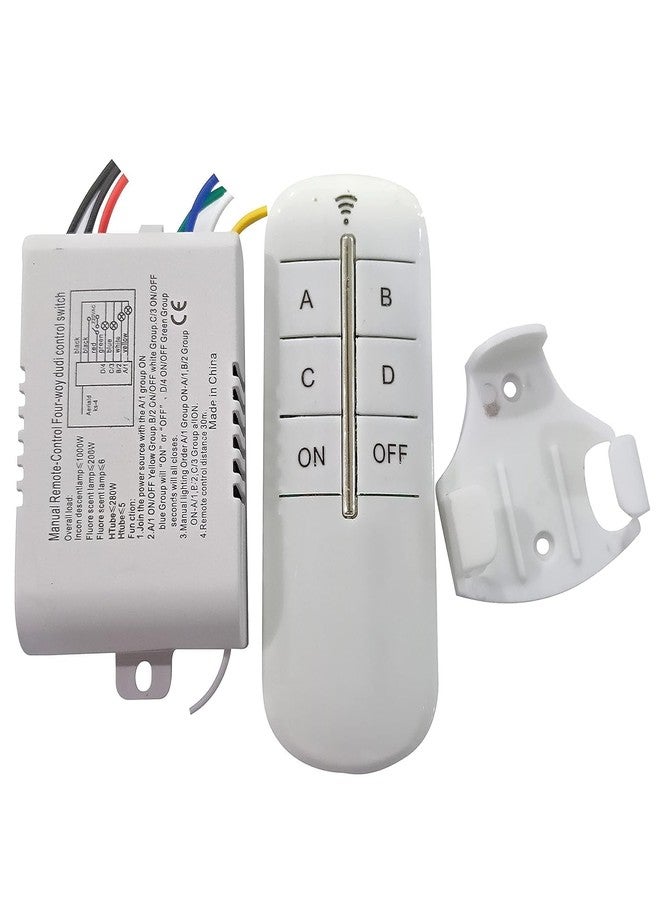 Quick Sense (QS-RF01) 4-Way RF Remote Control Switch - Wireless Remote Operated Light & Fan Controller, Standard Size Smart Switch for Home, Office & Automation - Image 5